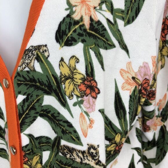 Charter Club Womens Tropical Long-Sleeved Button-up Cardigan Sweater PL - Picture 9 of 11